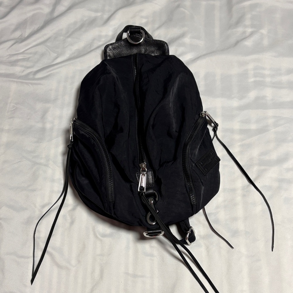 Rebecca Minkoff Black Nylon Bag with Leather Details